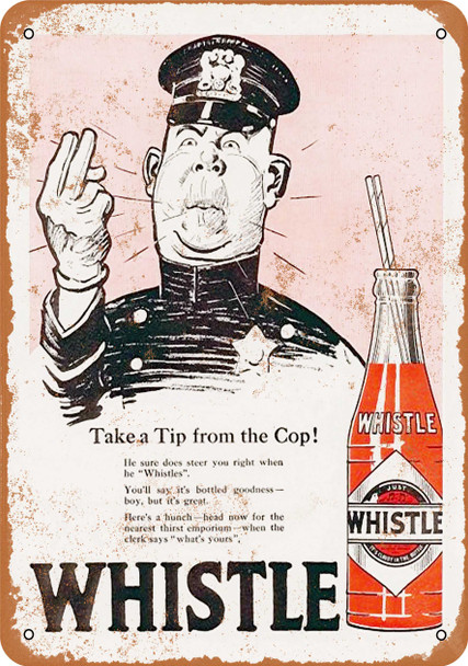 1920 Whistle Soda - Metal Sign