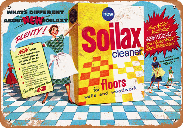 1957 Soilax Cleaner - Metal Sign