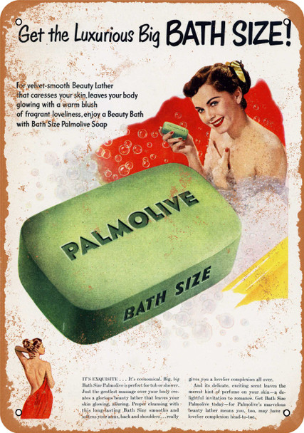 1950 Palmolive Bath Soap - Metal Sign