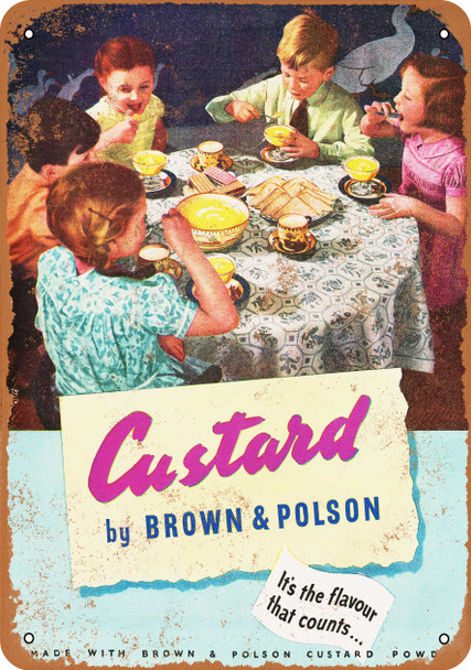 1944 Brown & Polson Custard - Metal Sign