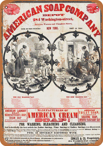 1851 American Soap Company - Metal Sign