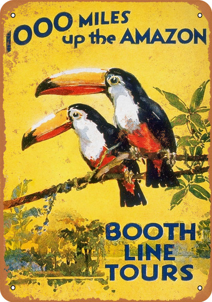 Booth Line Amazon River Tours - Metal Sign