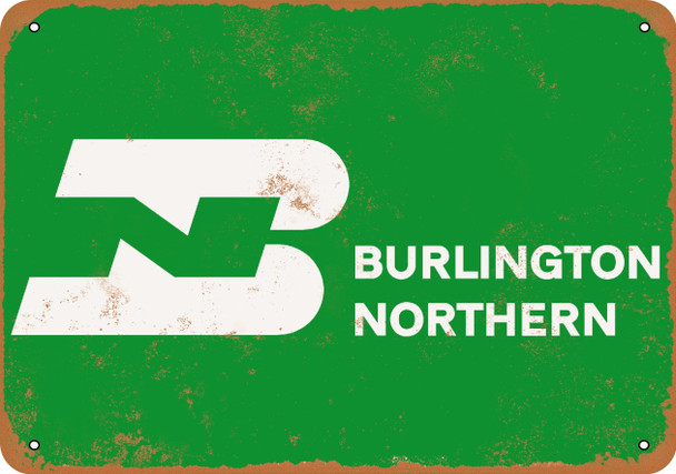 Burlington Northern Railroad - Metal Sign