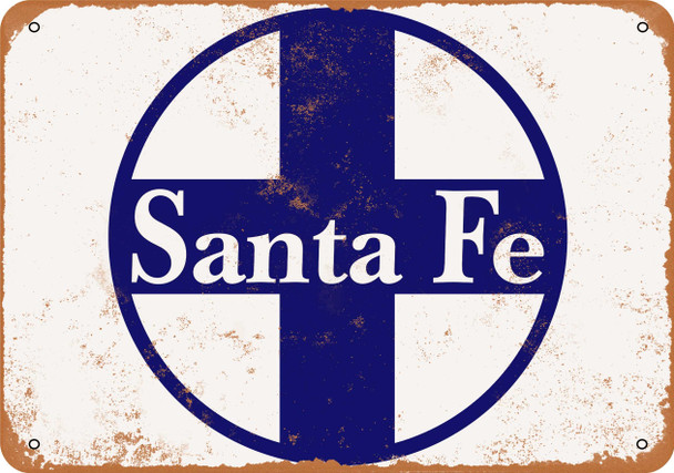 Santa Fe Railroad 2 - Metal Sign