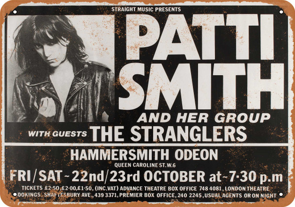 1976 Patti Smith in London - Metal Sign