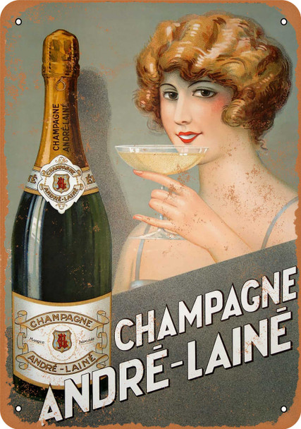 1923 Andre-Laine Champagne - Metal Sign