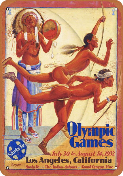 1932 Santa Fe to the Olympic Games - Metal Sign