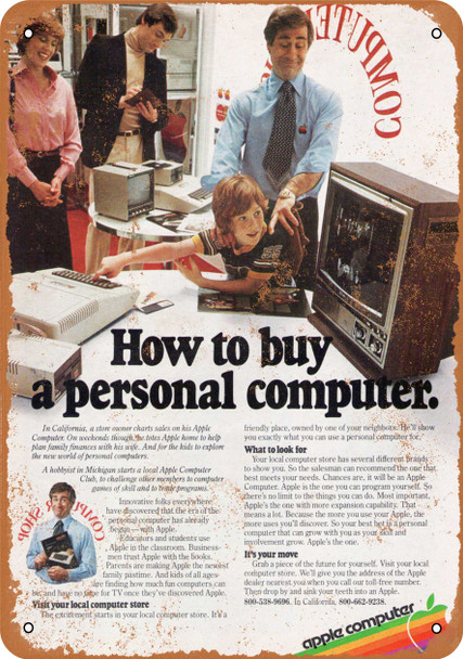 1980 Apple Personal Computers - Metal Sign