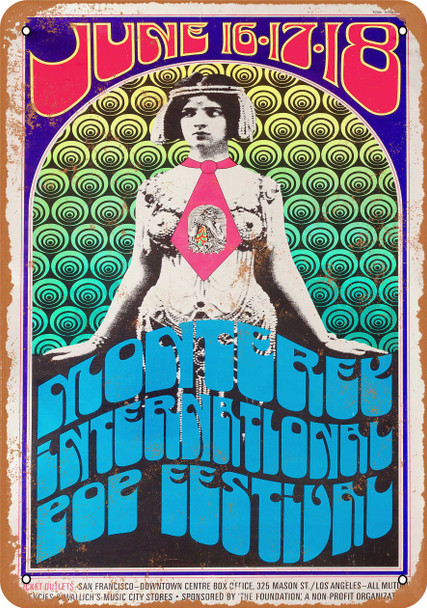 1967 Monterey Pop Festival - Metal Sign