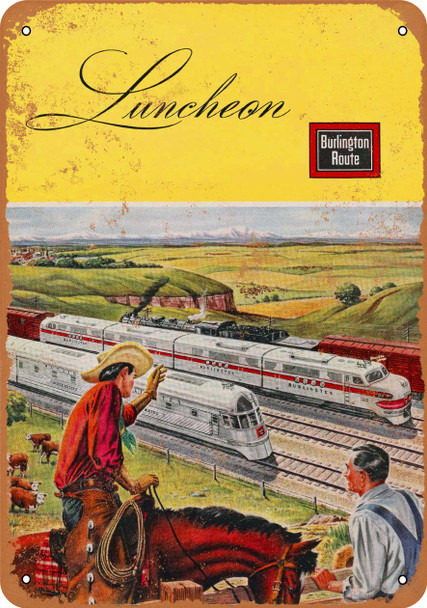 1946 Burlington Route - Metal Sign