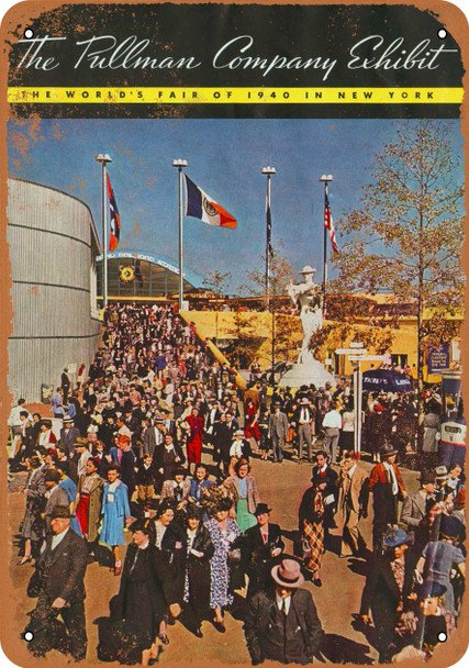 1940 Pullman at World's Fair New York - Metal Sign