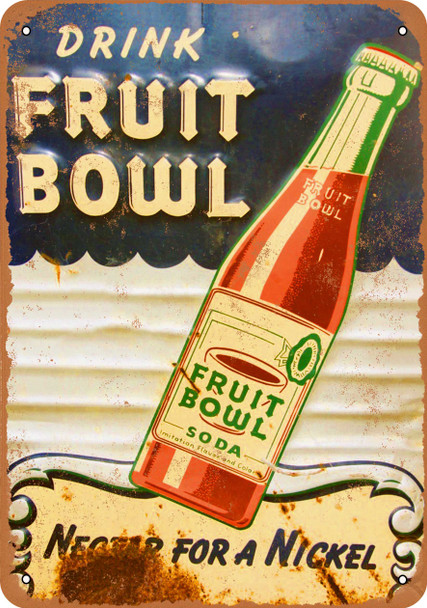 Fruit Bowl Soda - Metal Sign