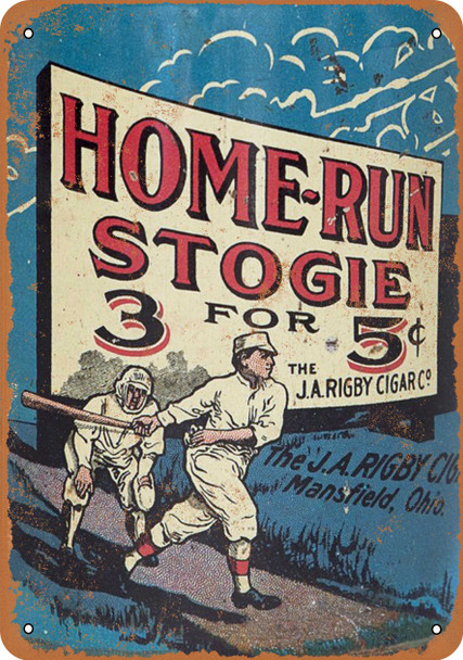 Home Run Stogies - Metal Sign