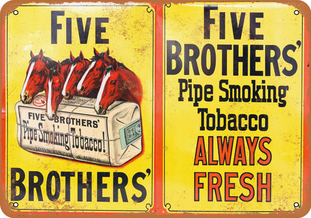 Five Brothers Pipe Tobacco - Metal Sign