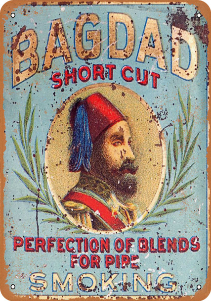 Bagdad Short Cut Pipe Tobacco - Metal Sign