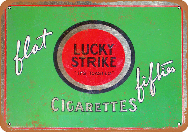 Lucky Strike Flat Fifties Cigarettes - Metal Sign