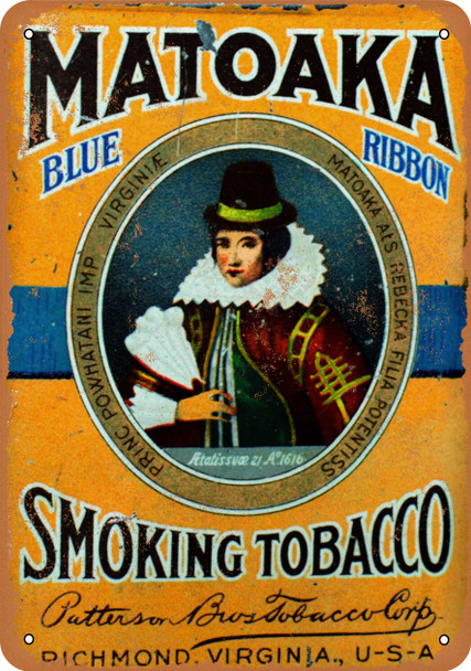 Matoaka Tobacco - Metal Sign