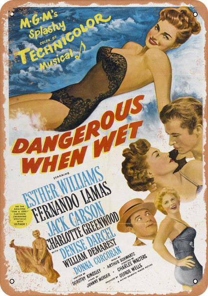 Dangerous When Wet (1953) - Metal Sign