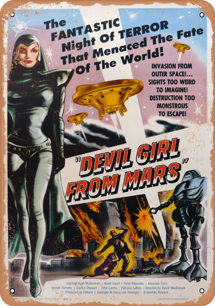Devil Girl From Mars (1955) - Metal Sign