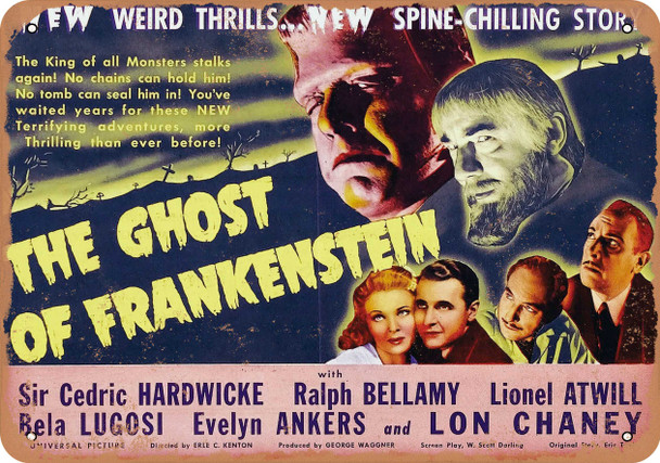 Ghost of Frankenstein (1942) 3 - Metal Sign