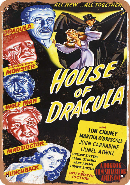 House of Dracula (1945) 2 - Metal Sign House of Dracula (1945) 2 - Metal Sign