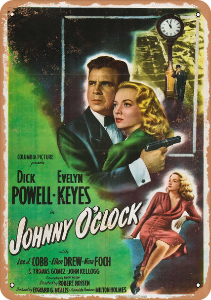 Johnny O'Clock (1947) - Metal Sign