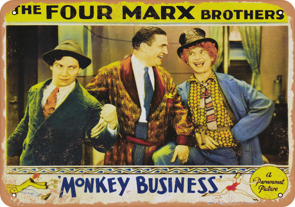 Monkey Business (1931) 3 - Metal Sign