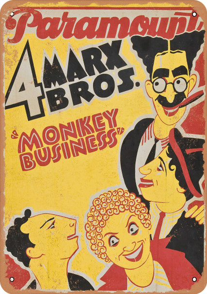Monkey Business (1931) - Metal Sign