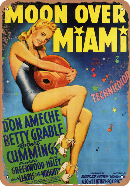Moon Over Miami (1941) 1 - Metal Sign