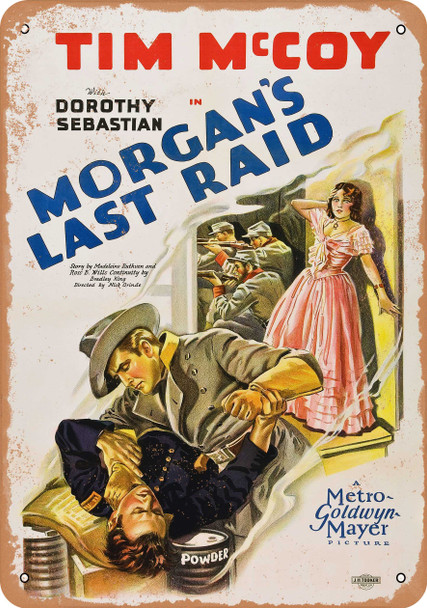 Morgan's Last Raid (1929) - Metal Sign