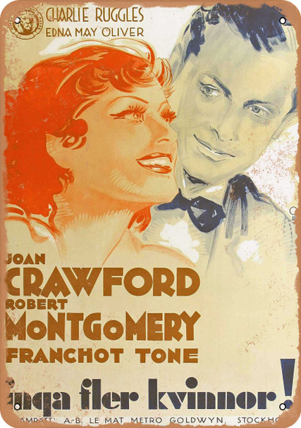 No More Ladies (1935) 4 - Metal Sign