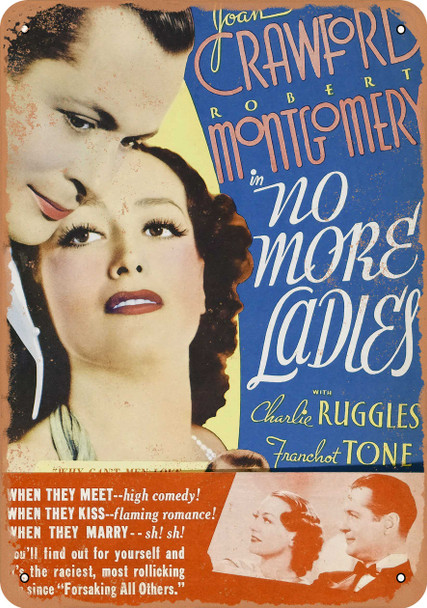 No More Ladies (1935) - Metal Sign