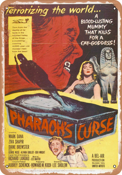 Pharaoh's Curse (1957) 1 - Metal Sign
