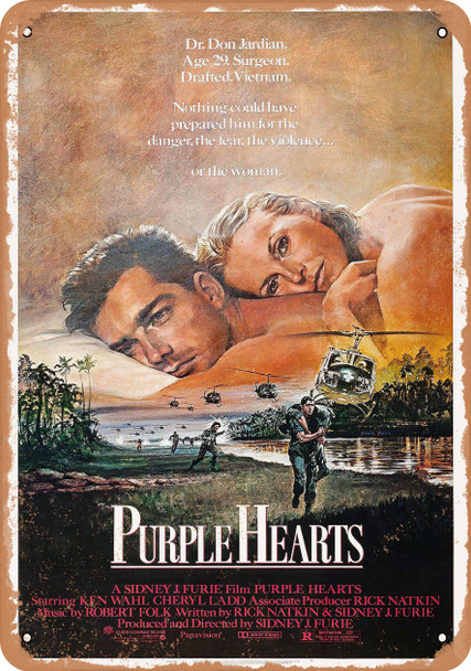Purple Hearts (1984) - Metal Sign