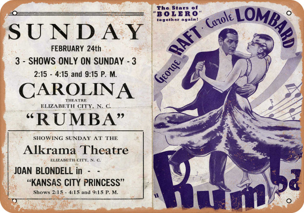 Rumba (1935) 1 - Metal Sign