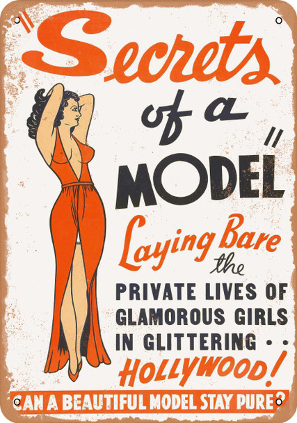 Secrets of a Model (1940) - Metal Sign Secrets of a Model (1940) - Metal Sign
