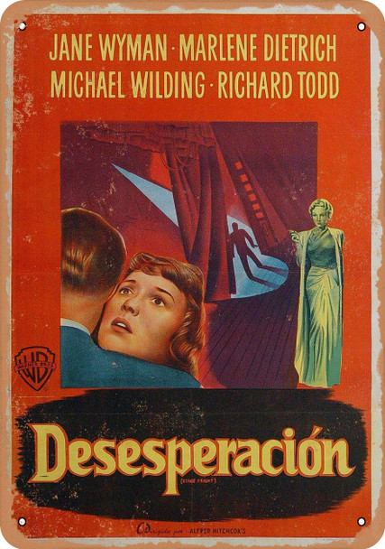 Stage Fright (1950) 6 - Metal Sign