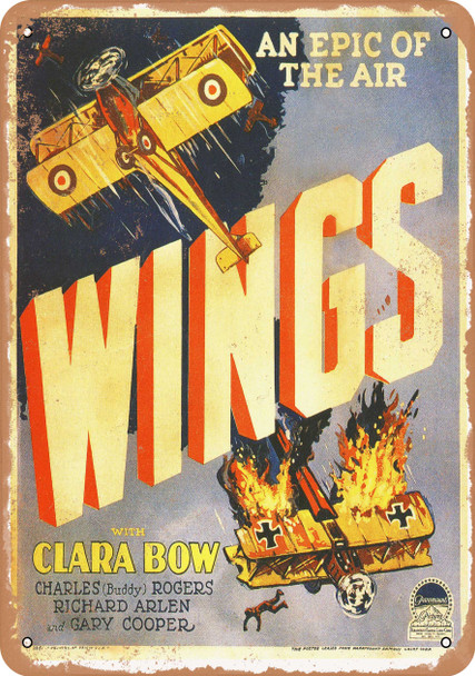 Wings (1927) - Metal Sign