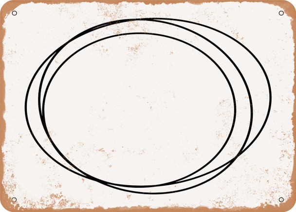 Ring Scribble - 2 - Metal Sign