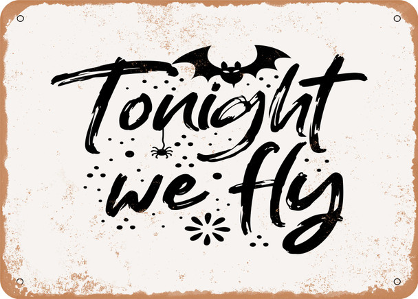 Tonight We Fly - Metal Sign