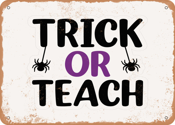 Trick or Teach - 4 - Metal Sign