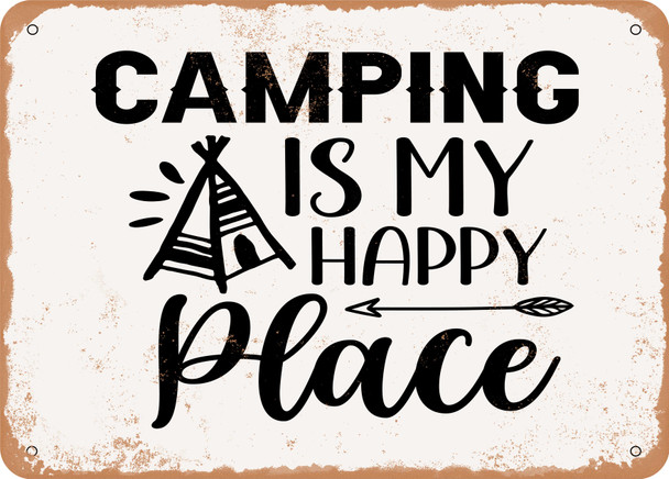 Camping is My Happy Place - Metal Sign