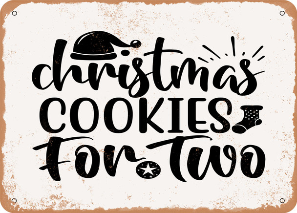Christmas Cookies For Two - Metal Sign