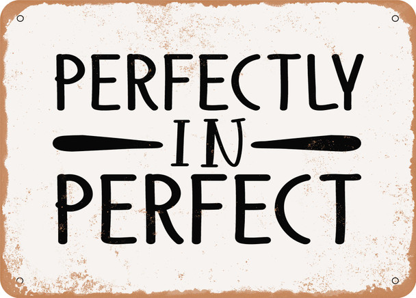 Perfectly In Perfect - Metal Sign