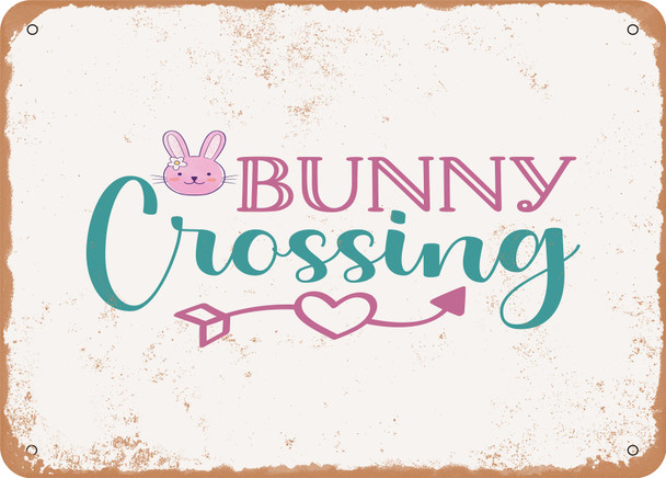 Bunny Crossing - Metal Sign