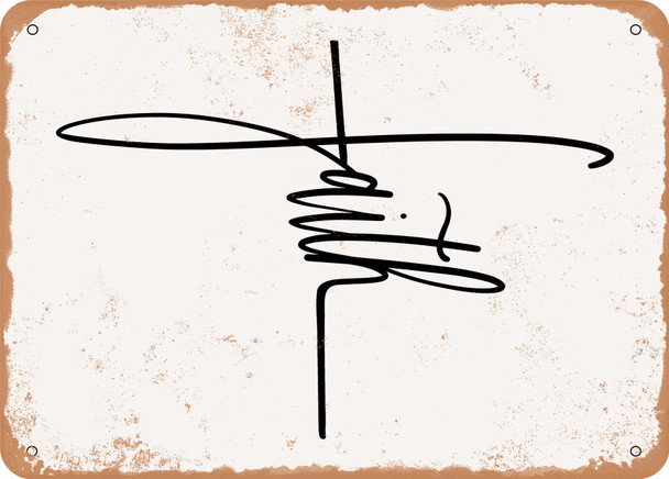 Faith In Cross Shape - Metal Sign