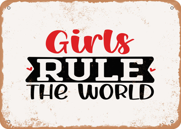 Girls Rule the World - Metal Sign