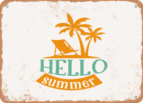 Hello Summer1 - Metal Sign