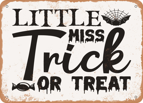 Little Miss Tick or Treat - Metal Sign