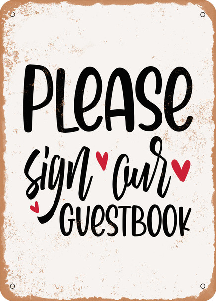 Please Sign Our Guestbook - 2  - Metal Sign